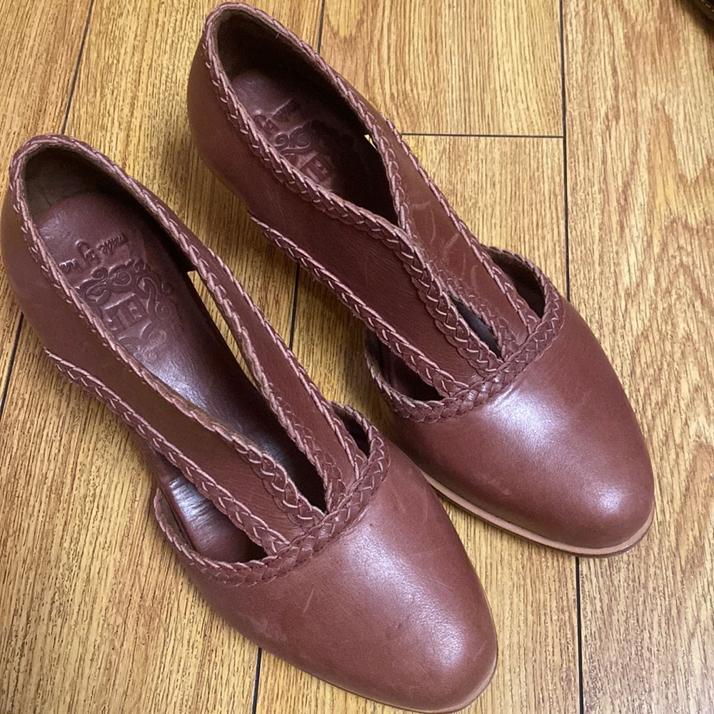 Elf Spirit Walker Ankle Booties Brown Leather Braided Size 8